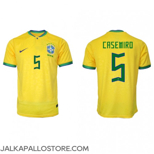 Brasilia Casemiro #5 Kotipaita MM-kisat 2022 Lyhythihainen